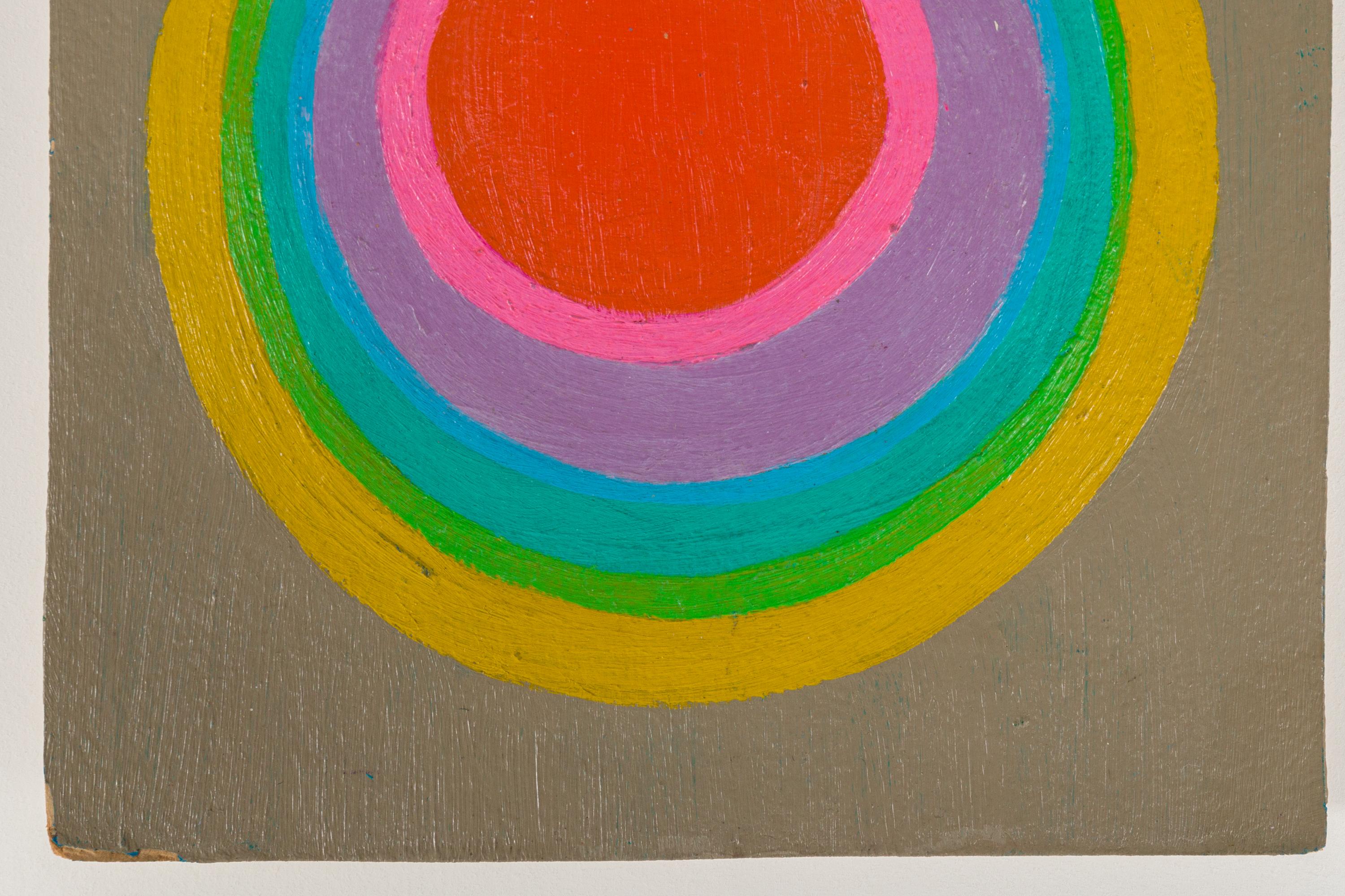Mid-20th Century Murray Hantman Abstract Painting on Board, USA, 1960s