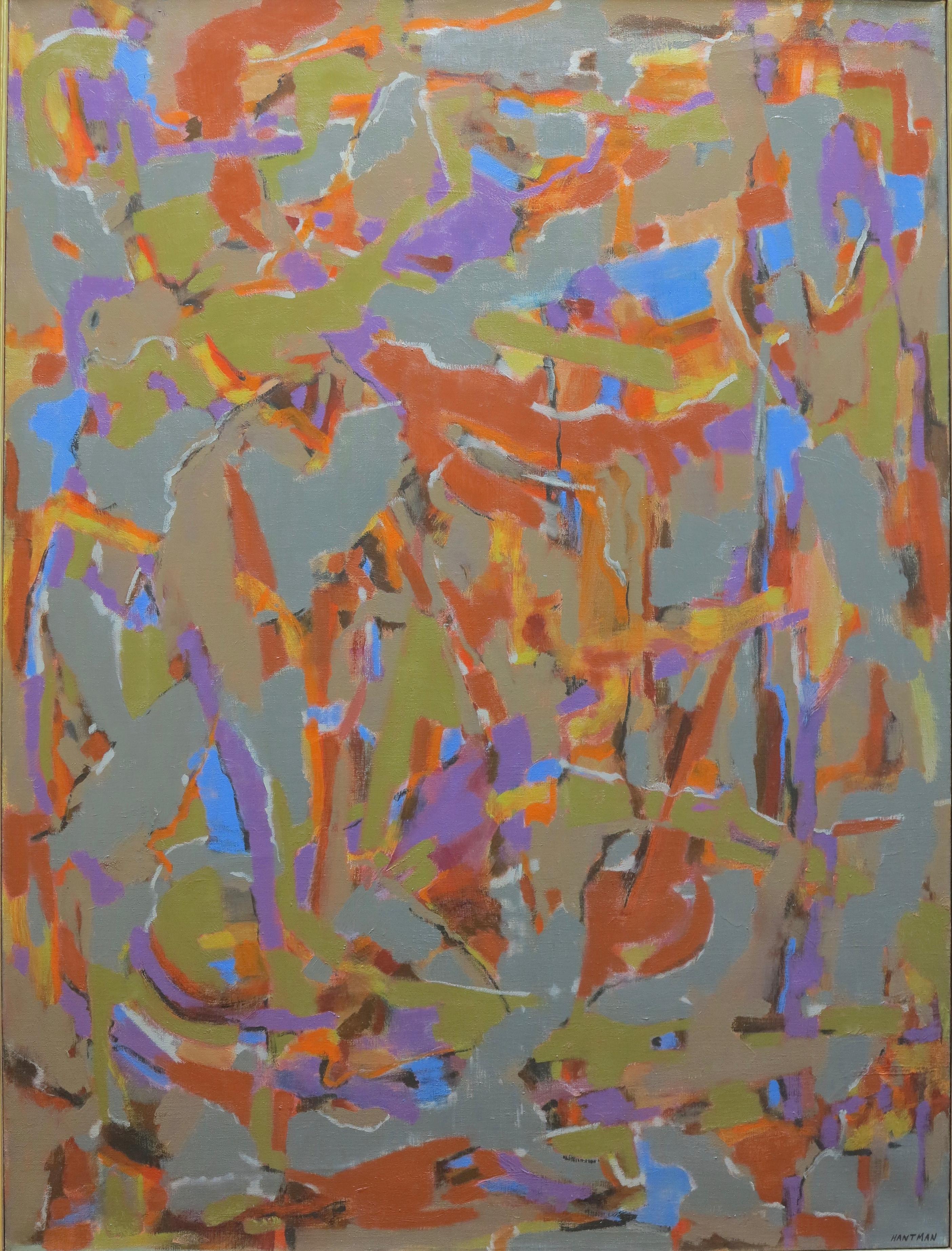 Murray Hantman Abstract Painting - Untitled (abstract expressionist painting)