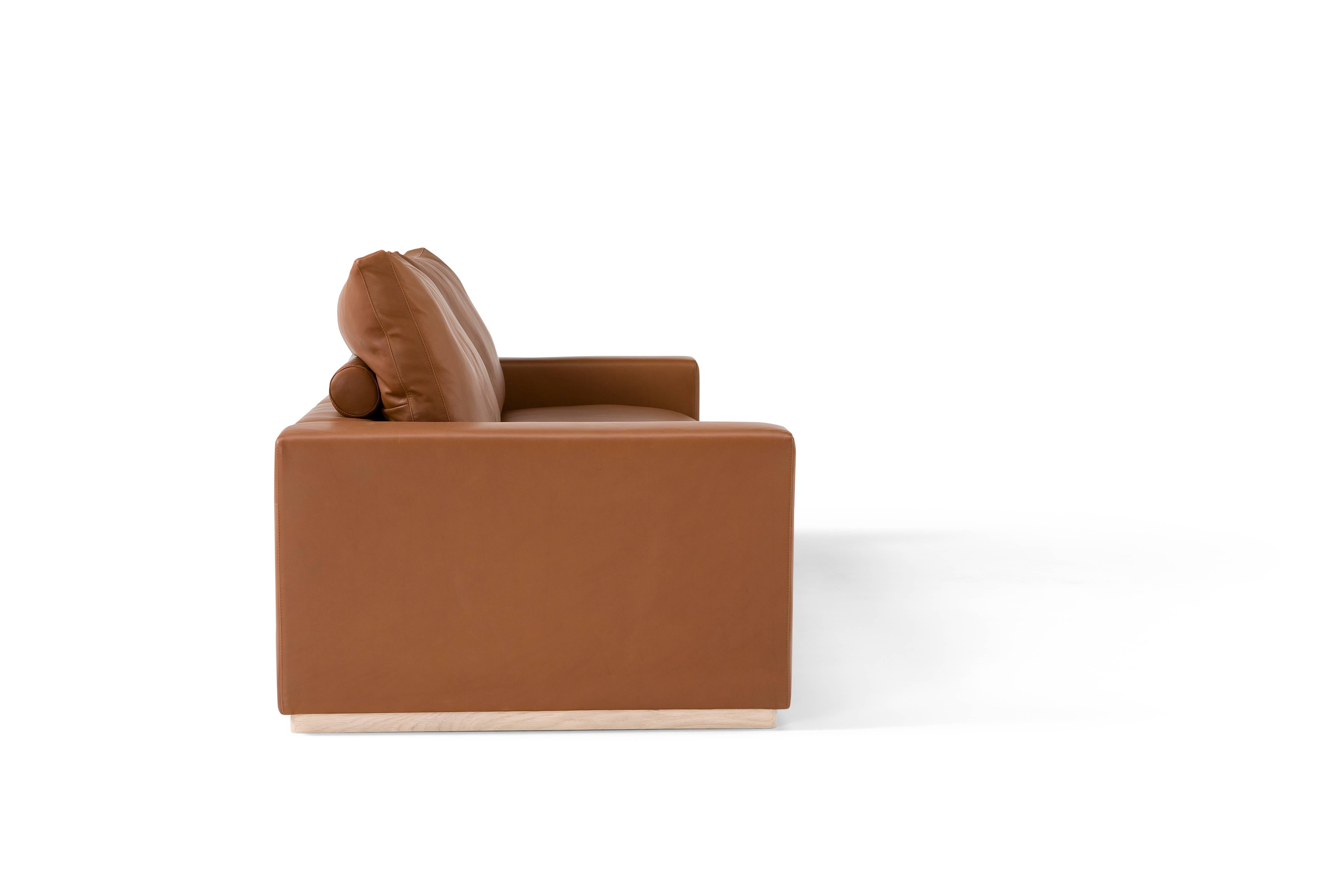 Modern Murray Sofa in Rich Brown by Amura Lab For Sale