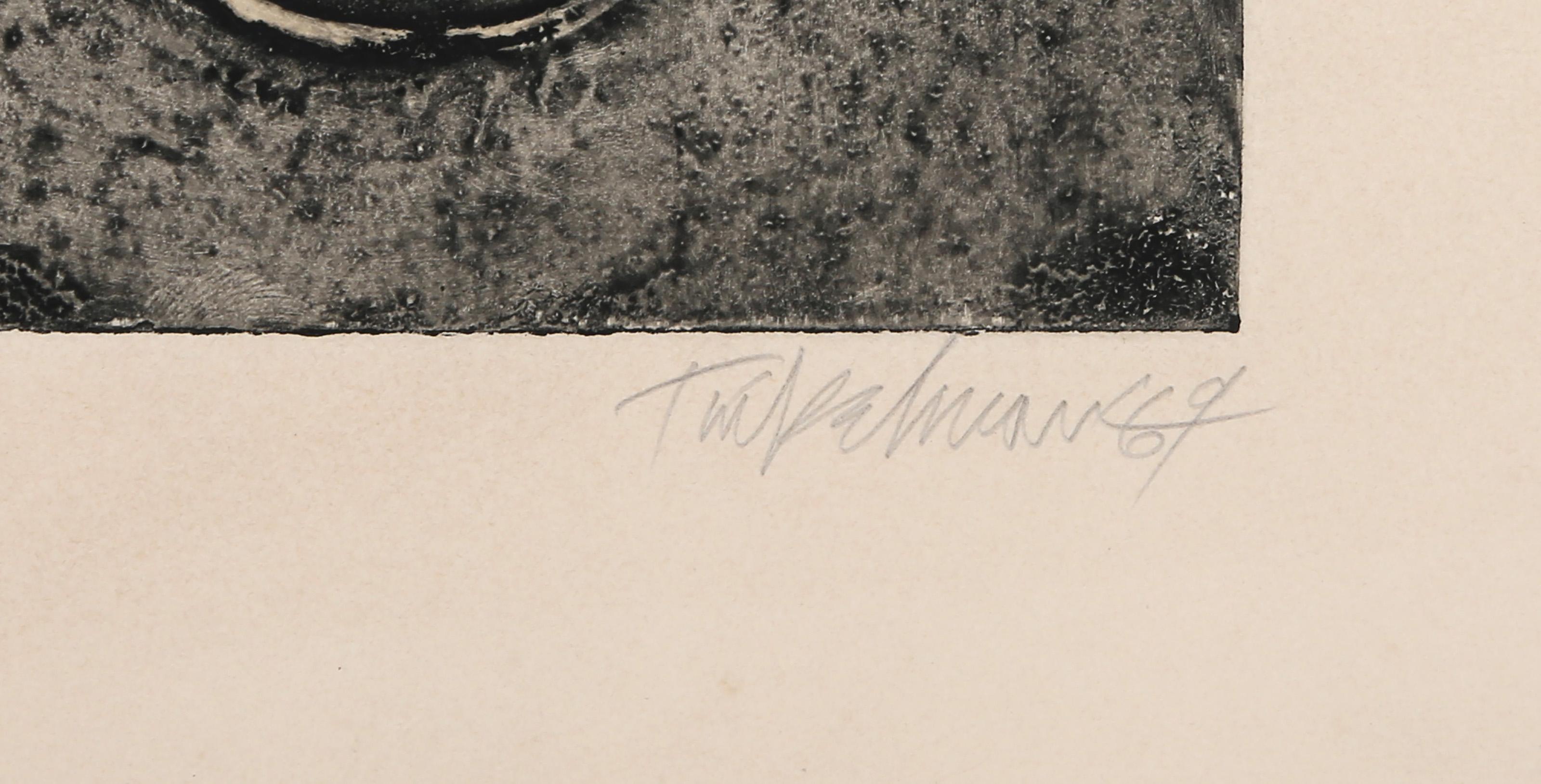 Photogram II, Surrealist Etching with Embossing by Murray Tinkelman For Sale 3