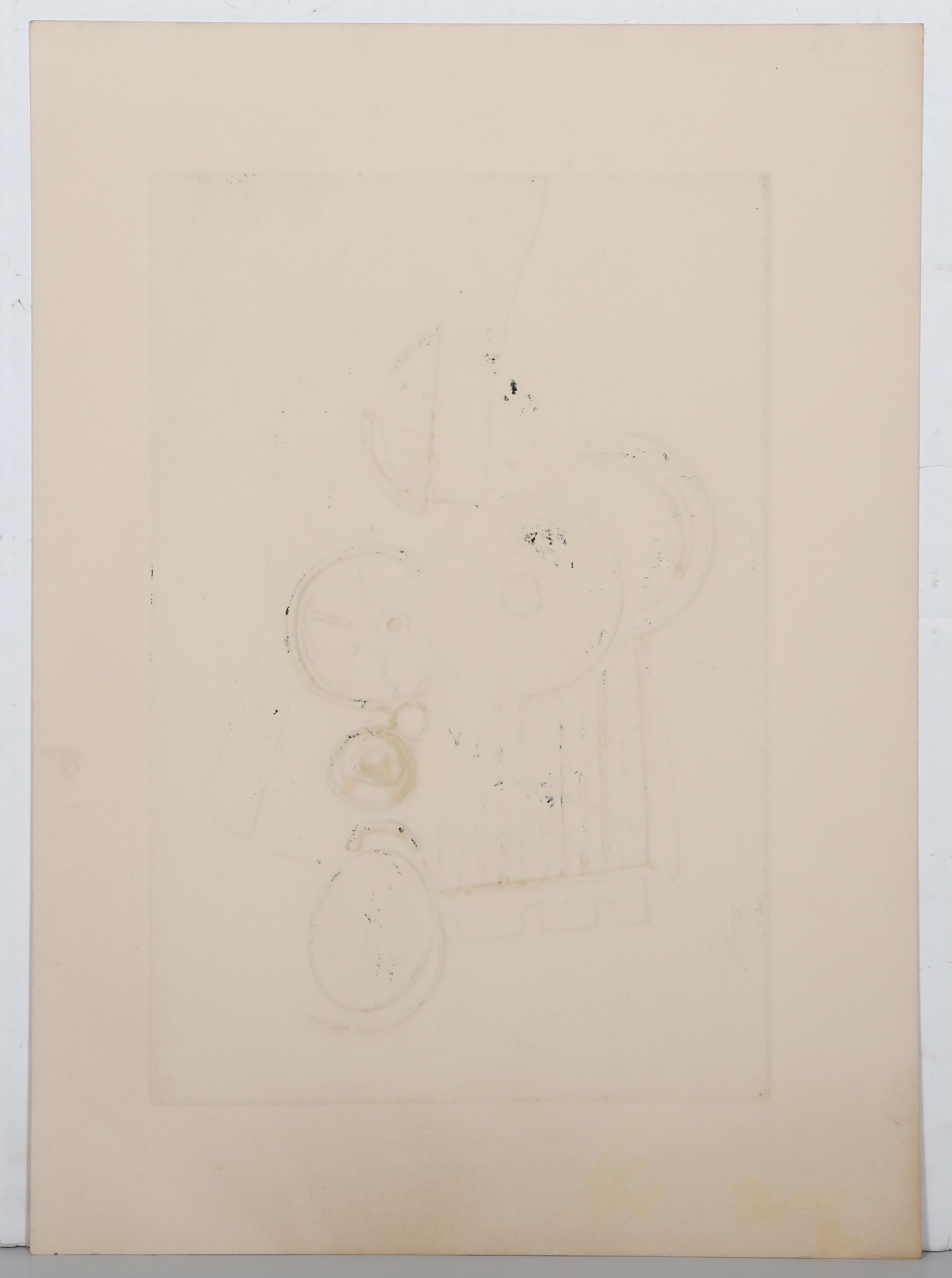 Photogram II, Surrealist Etching with Embossing by Murray Tinkelman For Sale 4