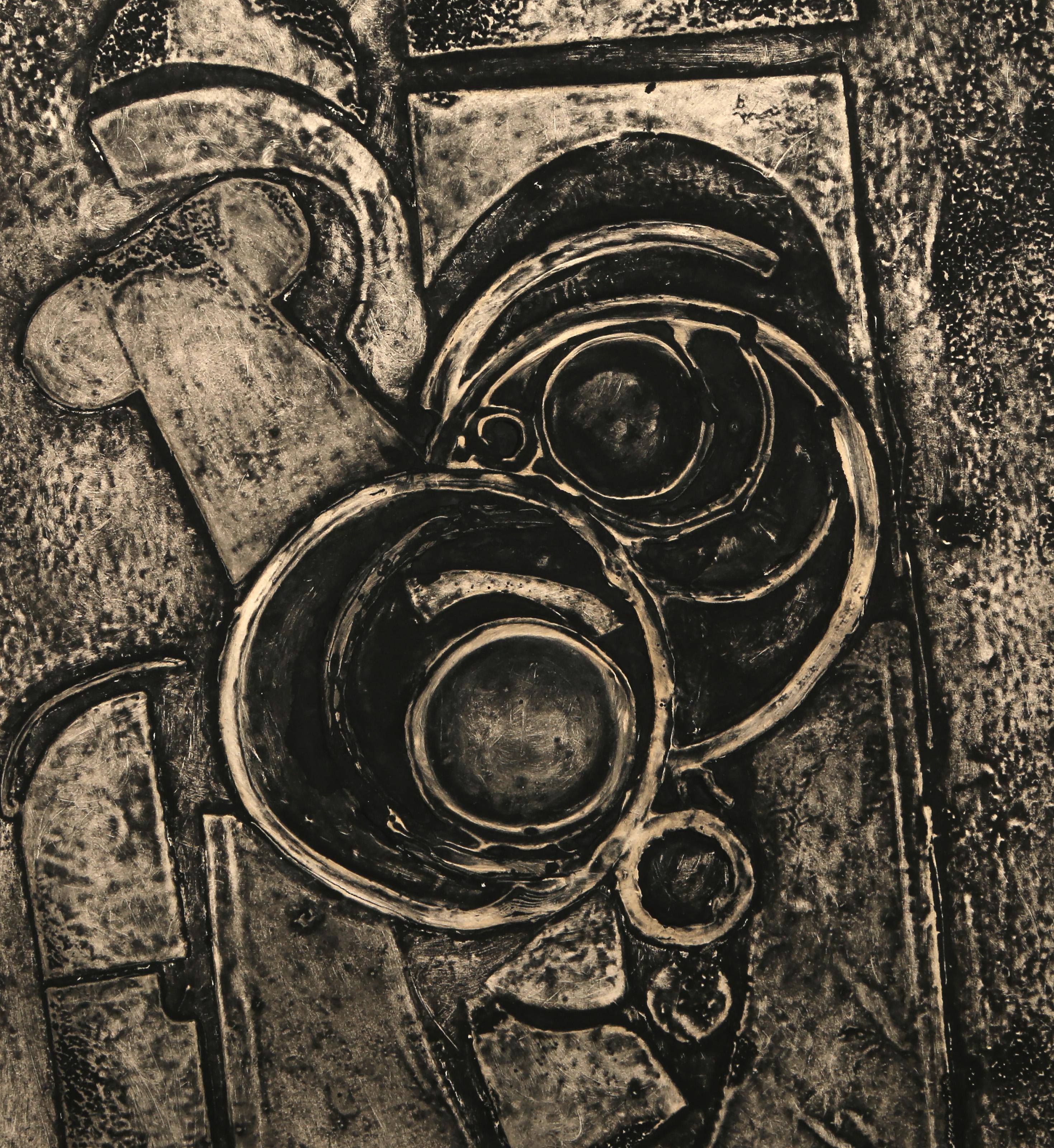 Photogram, Surrealist Etching with Embossing by Murray Tinkelman For Sale 1