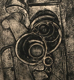 Photogram, Surrealist Etching with Embossing by Murray Tinkelman