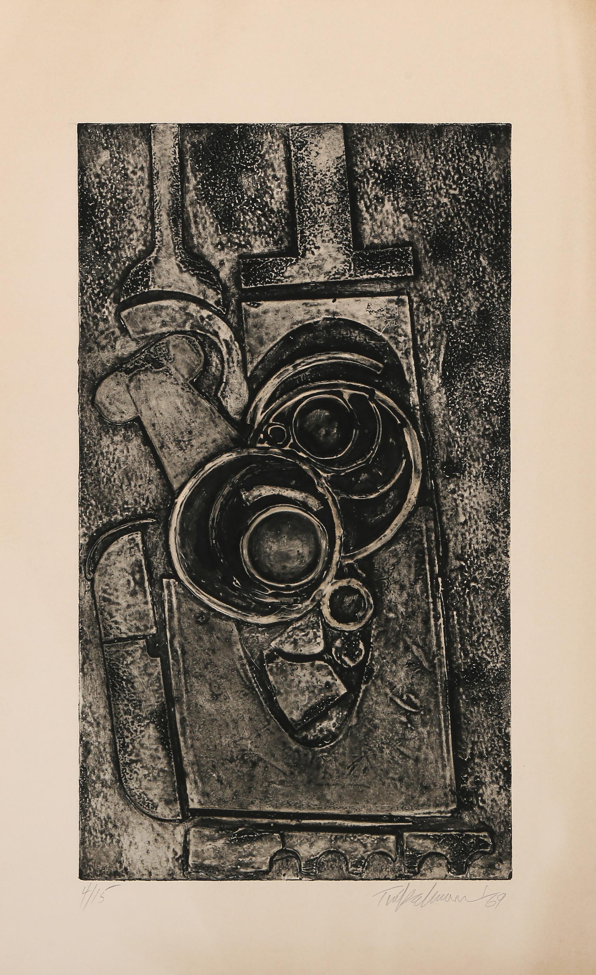 Photogram, Surrealist Etching with Embossing by Murray Tinkelman For Sale 3