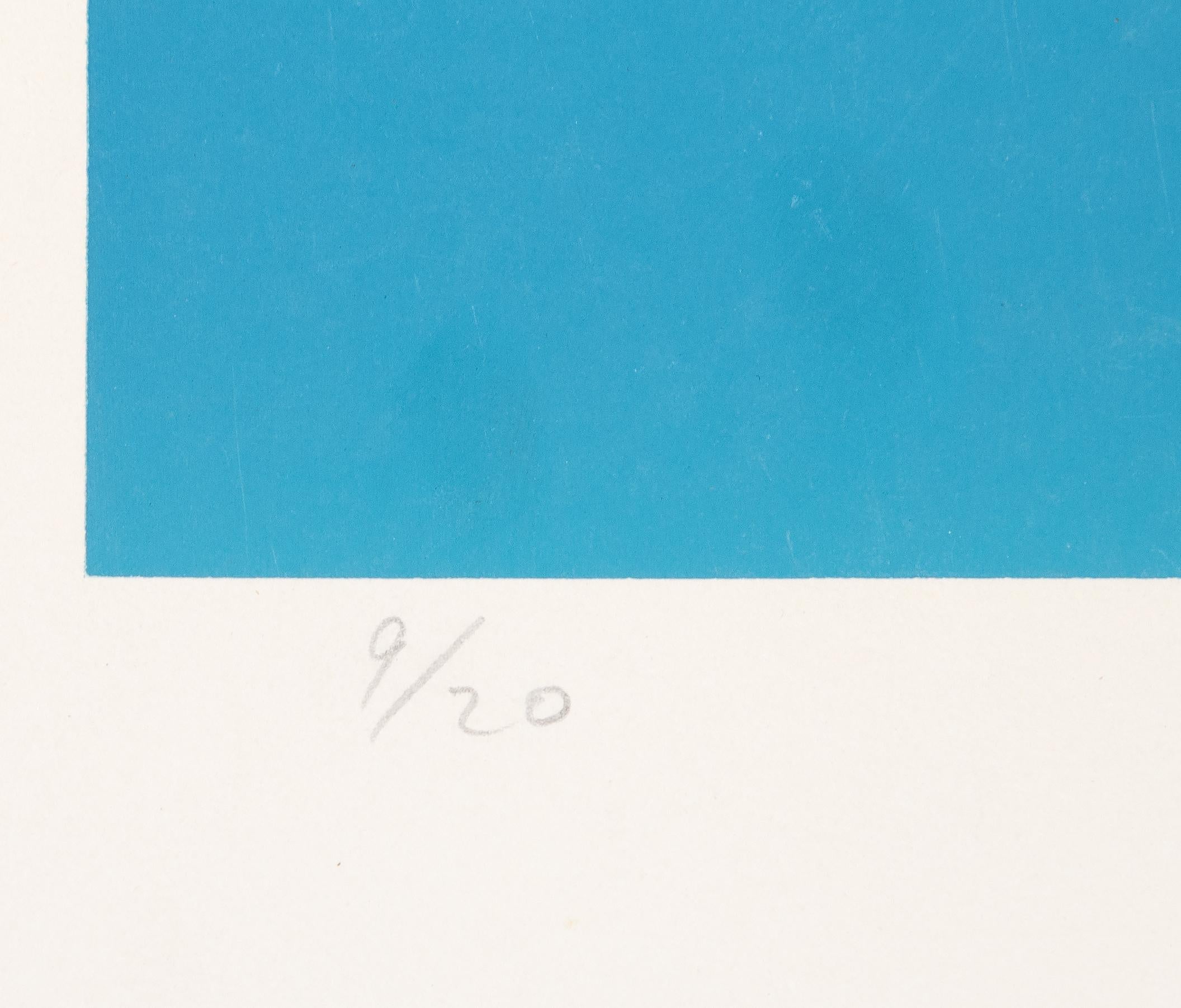 Bouncing Ball, Minimalist Screenprint by Murray Zucker For Sale 2