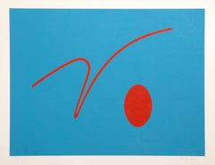 Bouncing Ball, serigrafía minimalista de Murray Zucker