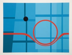 Circular Orbit, Geometric Collage Multiple by Murray Zucker