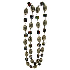 Collana con perline in argento Murrhine