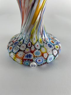 MURRINA MILLEFIORI, vaso alto, di Fratelli Toso Murano 1950 circa