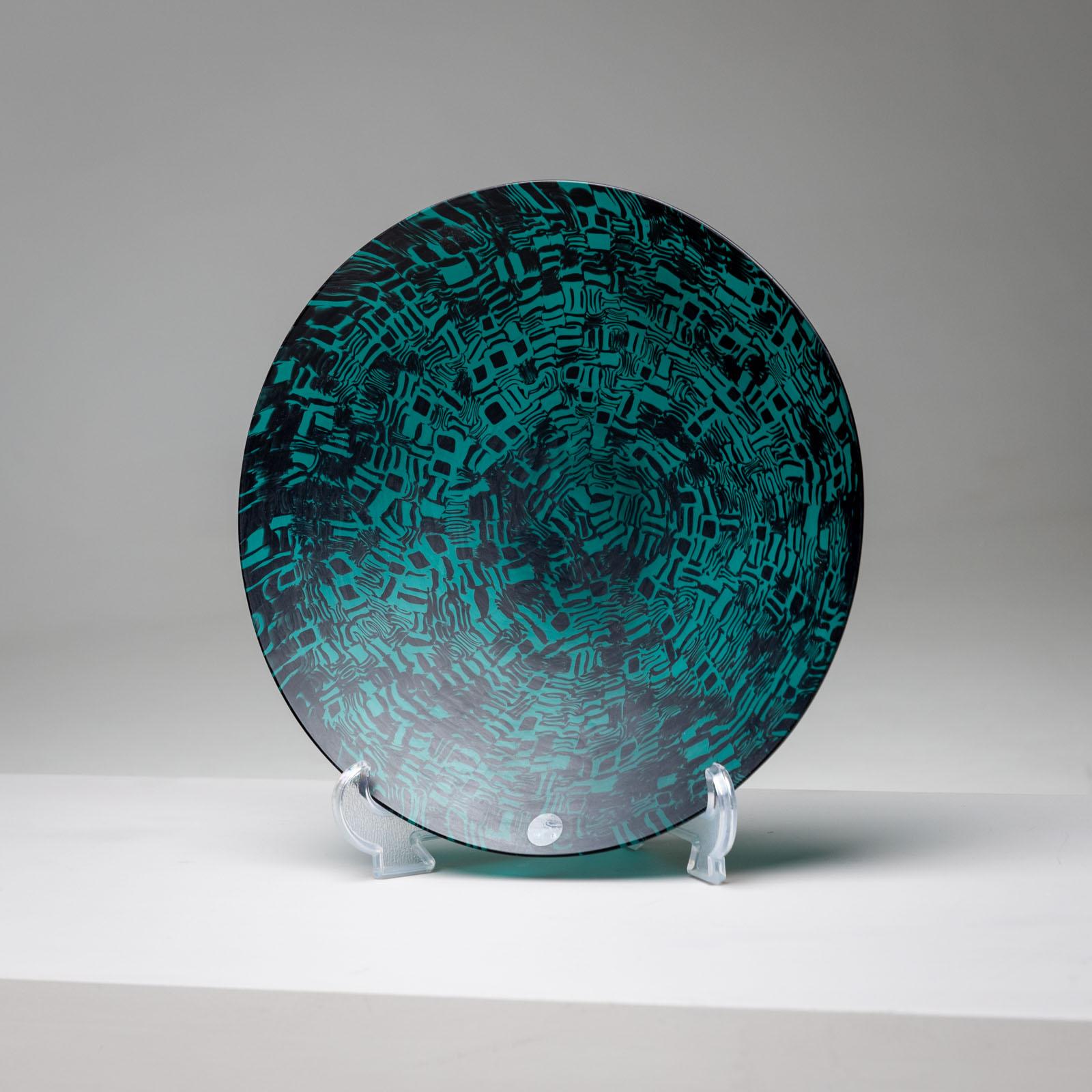 Murrine Glasteller von Santillana für Venini, Italien 1997 (Fadenglas) im Angebot