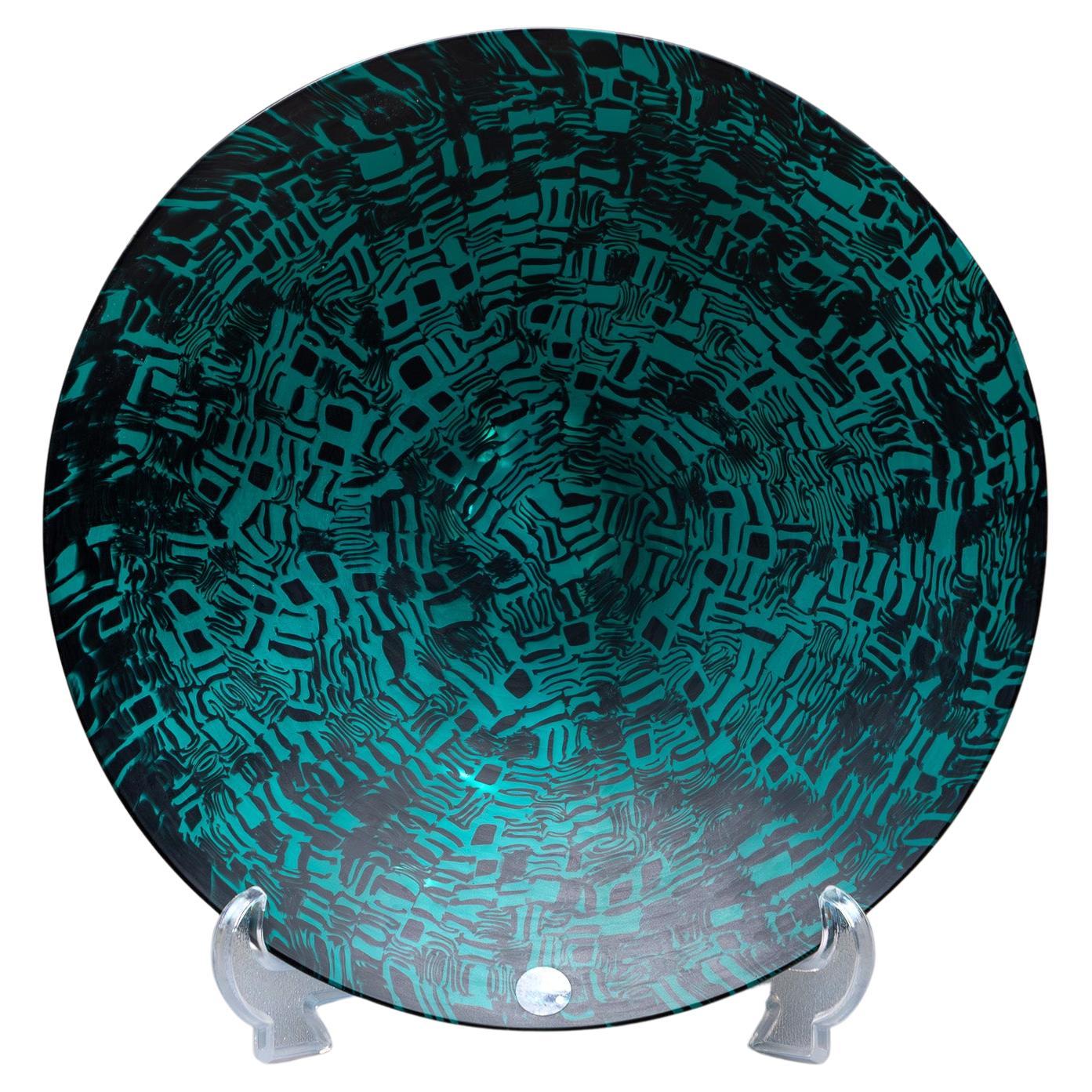 Murrine Glasteller von Santillana für Venini, Italien 1997 im Angebot