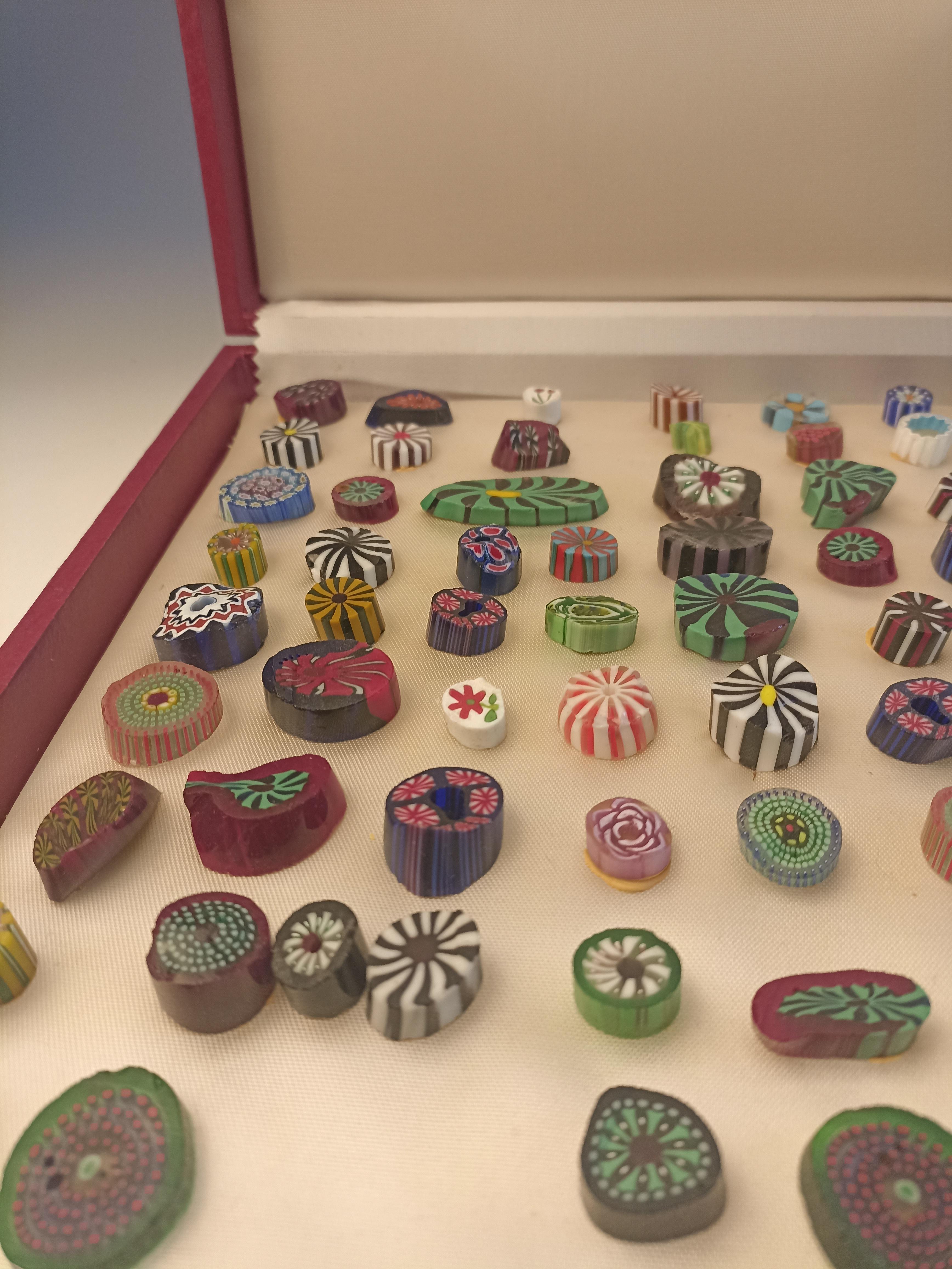 Arts and Crafts MURRINE, plus de 100 tranches de murrina originales FRATELLI TOSO, rare '900 en vente