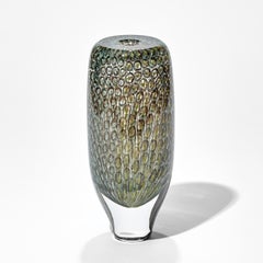 Murrine Quadrants in Grey, Celadon & Pistachio II, Glaskunstwerk von Peter Bowles