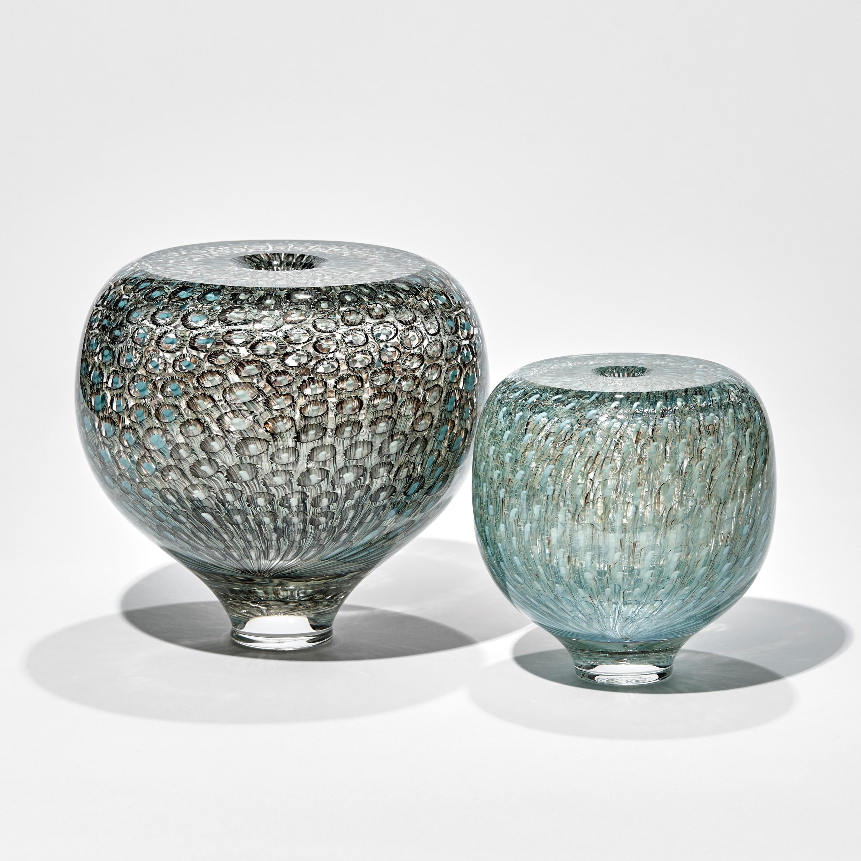 Australiano Quadranti murrini in verde acqua, celeste e turchese pallido II, vascello di Peter Bowles in vendita