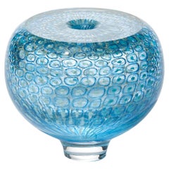 Murrine Quadrants in Turquoise & Pale Turquoise III, a sculpture by Peter Bowles