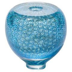 Murrine Quadrants in Turquoise & Pale Turquoise IV, a sculpture by Peter Bowles