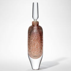 Bouteille à fermoir Murrine Quadrants en saumon et Primrose de Peter Bowles