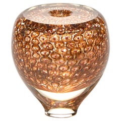 Murrine Quandrants in Apricot with Salmon & Primrose, scultura di Peter Bowles