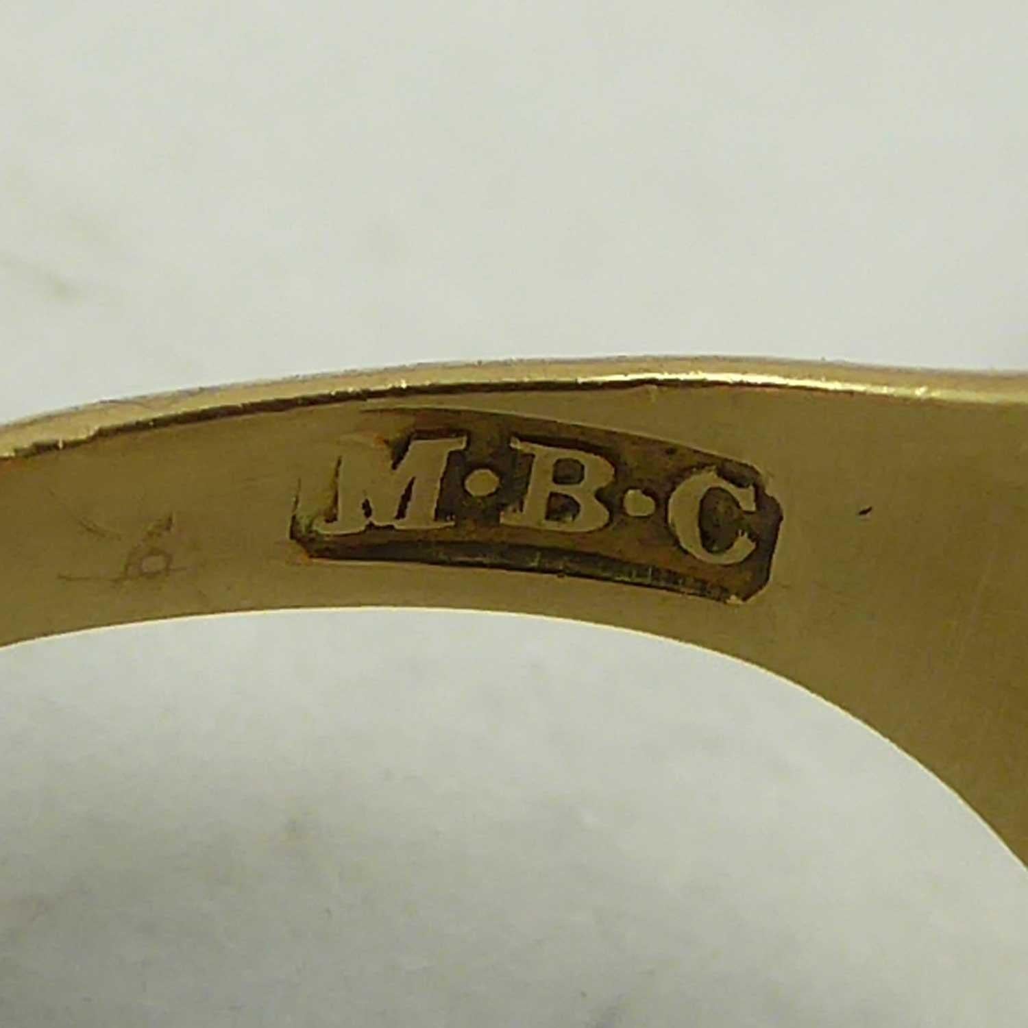 Murrle Bennet & Co. Opal Ring, Arts & Crafts, circa 1910, 18 Karat Yellow Gold 1