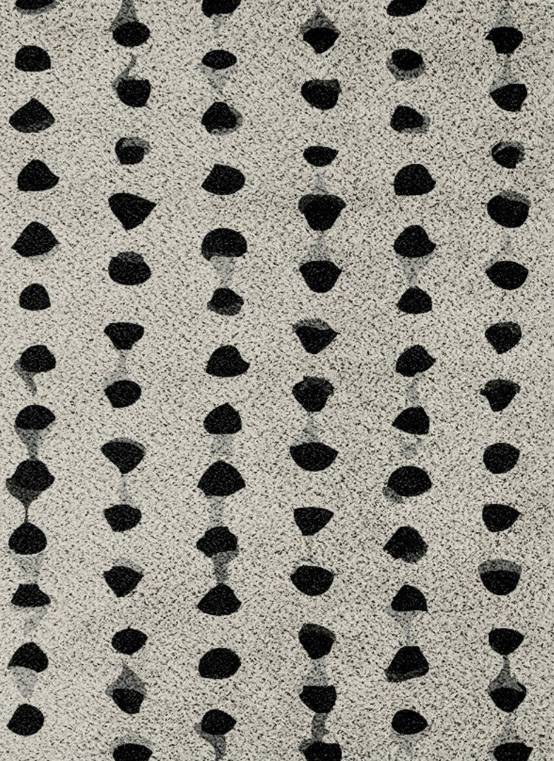 Portuguese Mursi Hand-Tufted Tencel Rug in Sand with Ink Dot Pattern For Sale