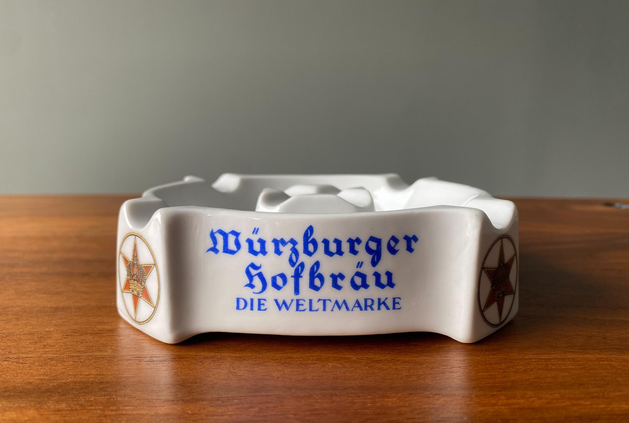 Murzburger Hofbrau Die Weltmarke Ceramic Ashtray by Altenkunstadt Bavaria For Sale 4
