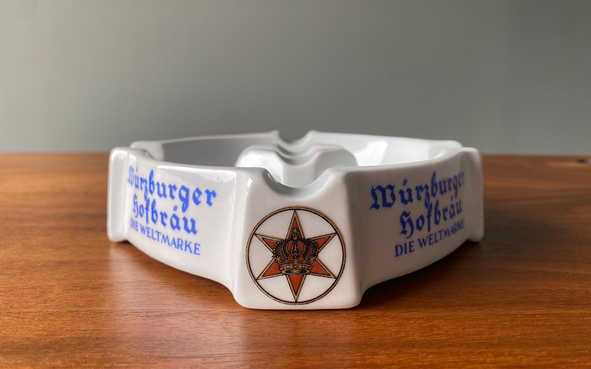 Murzburger Hofbrau Die Weltmarke Ceramic Ashtray by Altenkunstadt Bavaria For Sale 2