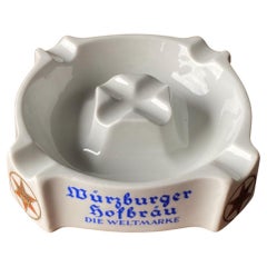 Vintage Murzburger Hofbrau Die Weltmarke Ceramic Ashtray by Altenkunstadt Bavaria