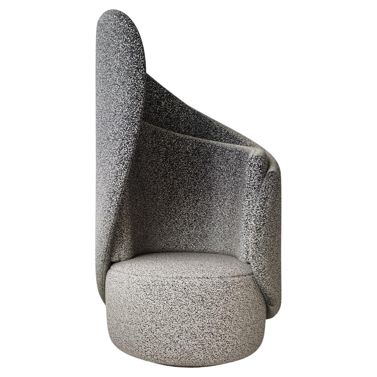 Poltrona Musa, con base in alluminio ruotato, del designer Tiago Curioni, Brasile. in vendita