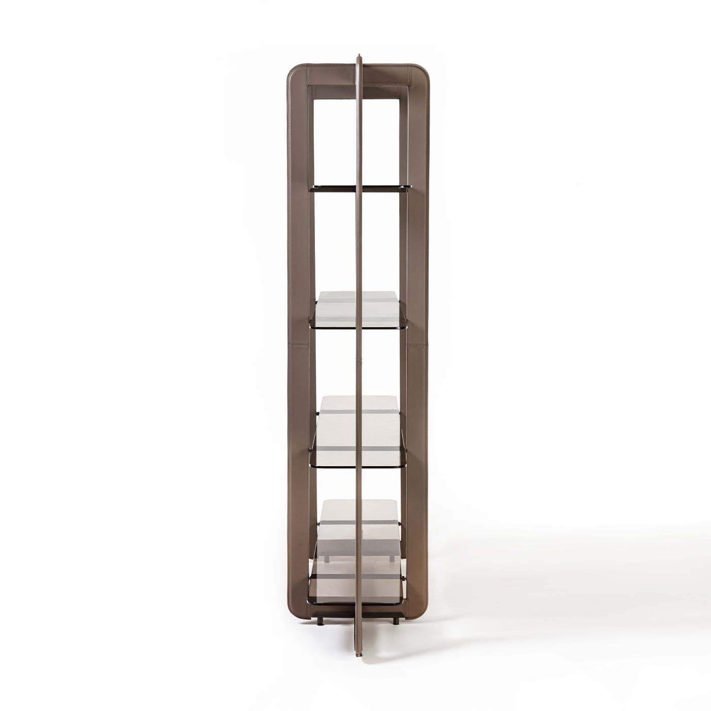 Italian Musa Brown Bookcase For Sale