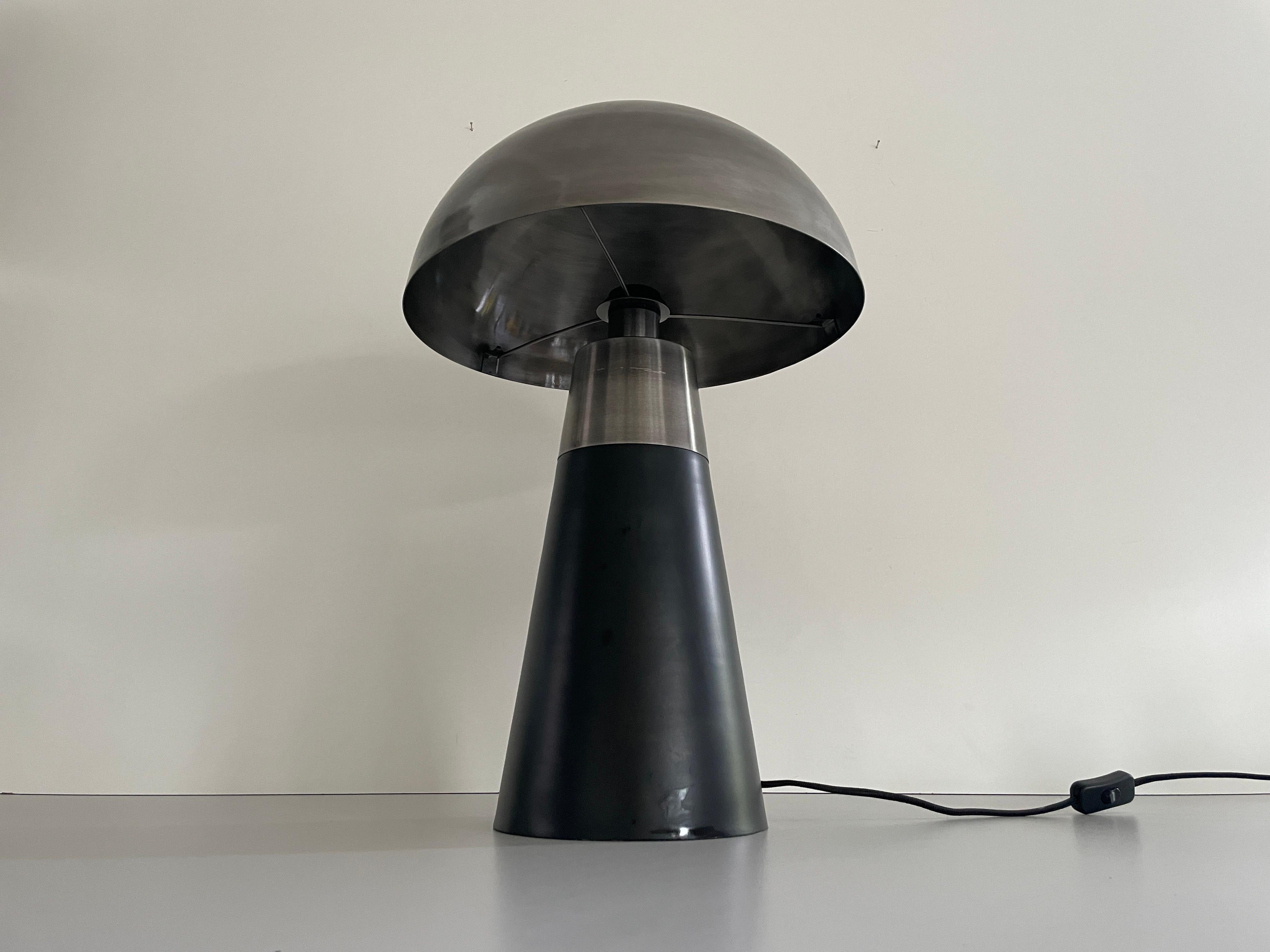 Muschroom and Conic Design Large Table Lamp by LAMBERT, 1980s, Germany

Lampshade is in good condition and very clean. 
This lamp works with E27 light bulb. 
Wired and suitable to use with 220V and 110V for all countries.

Measures: 

Diameter: 39