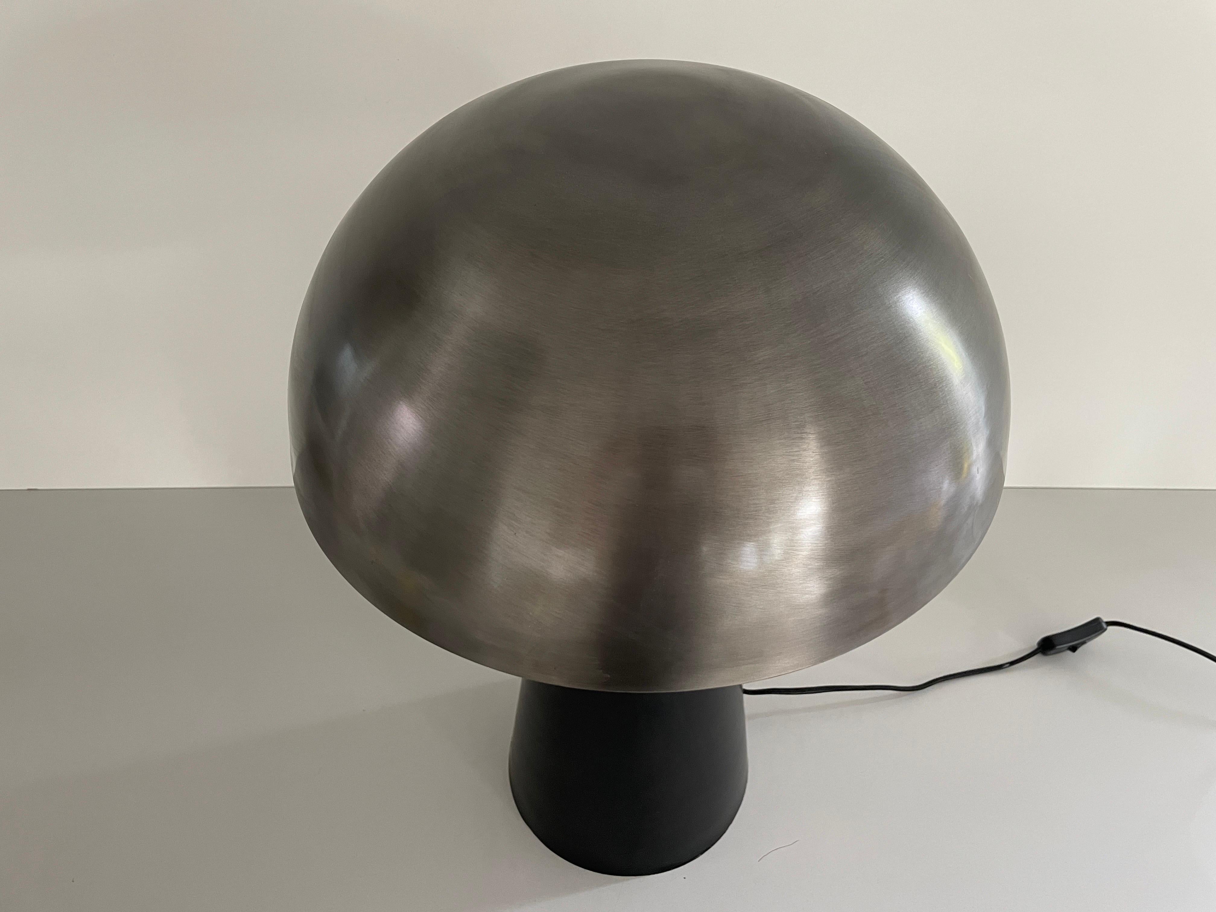 Metal Muschroom and Conic Design Large Table Lamp by LAMBERT, 1980s, Germany For Sale