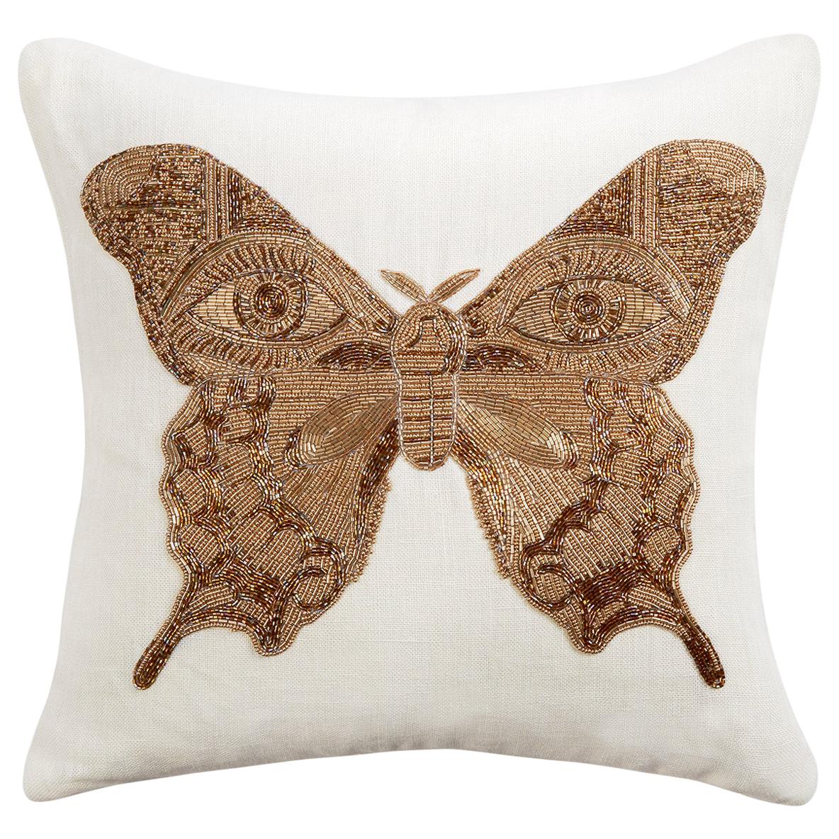 Muse Beaded 'Butterfly' Pillow