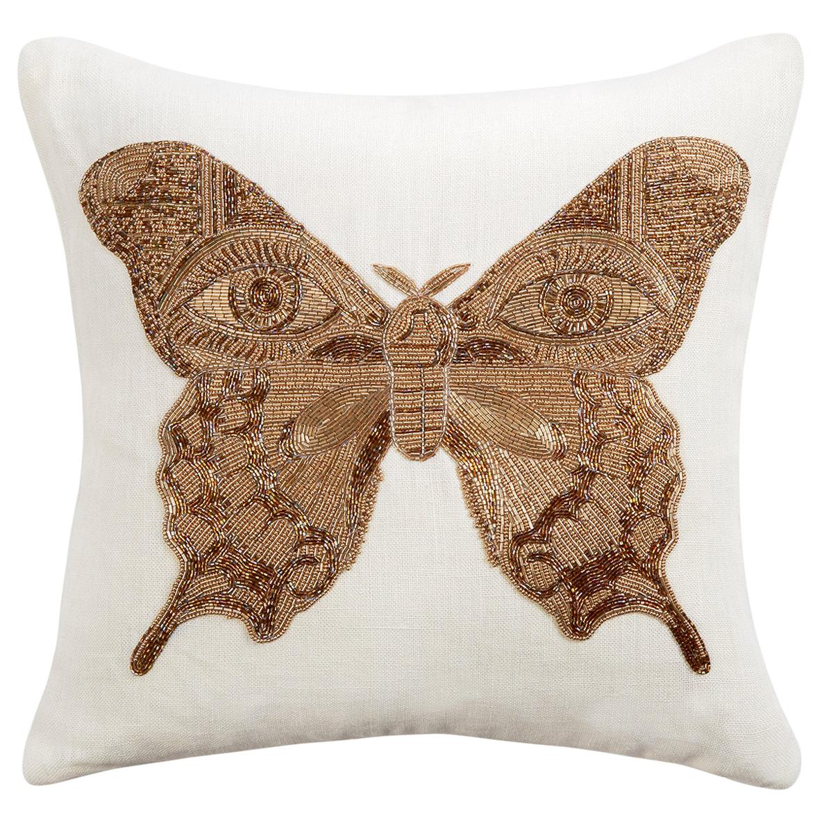 Muse Beaded 'Butterfly' Pillow For Sale Muse Beaded 'Butterfly' Pillow For Sale