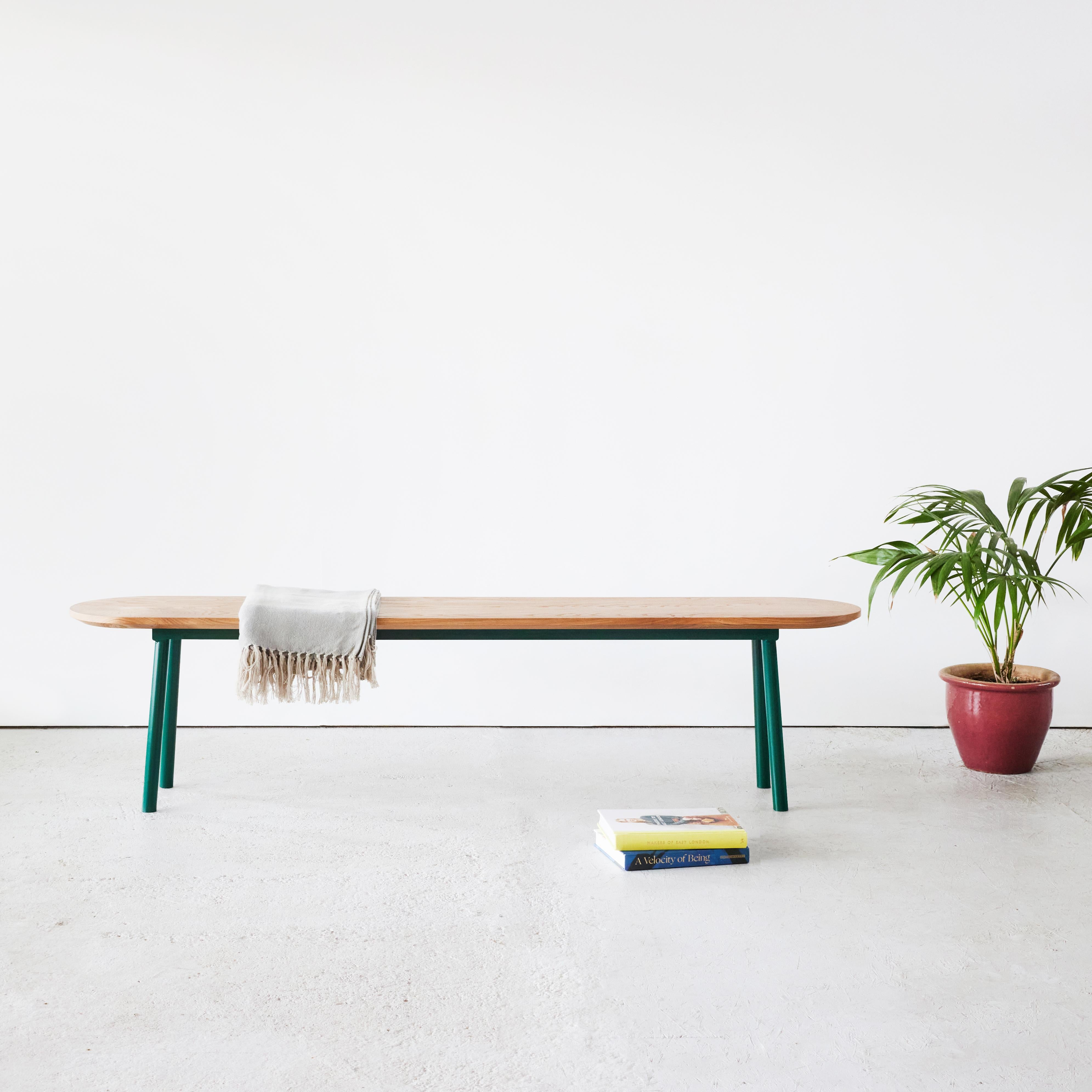 Contemporary and versatile, this bench unites style and comfort. Designed to fit perfectly with our Muse dining table, or to make a statement as a standalone piece.

With its striking yet simple form, the bench fits into a variety of living