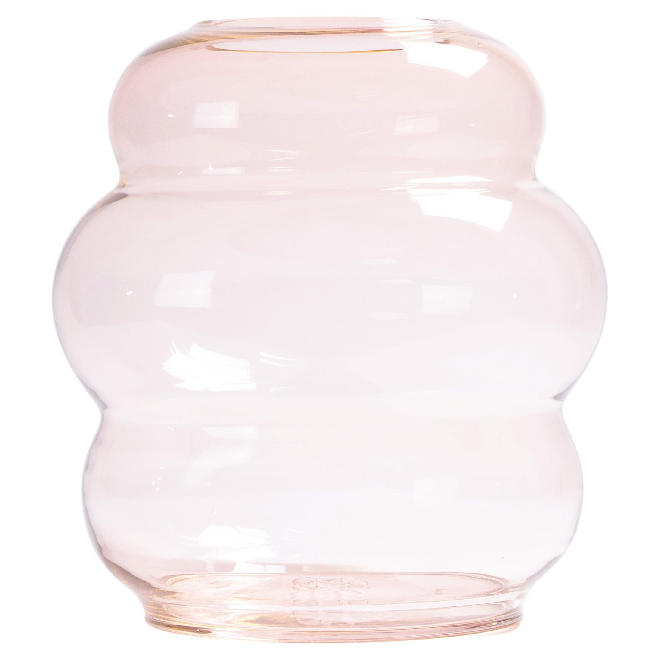 MUSE XL Clear Copper: Bohemian crystal glass vases with unique curves For Sale