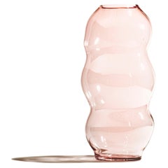 MUSE L Clear Copper: Bohemian crystal glass vases with unique curves