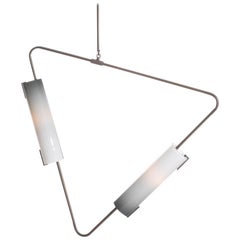 Muse Pendant by Avram Rusu Studio in Antique Brass with Charcoal Shades