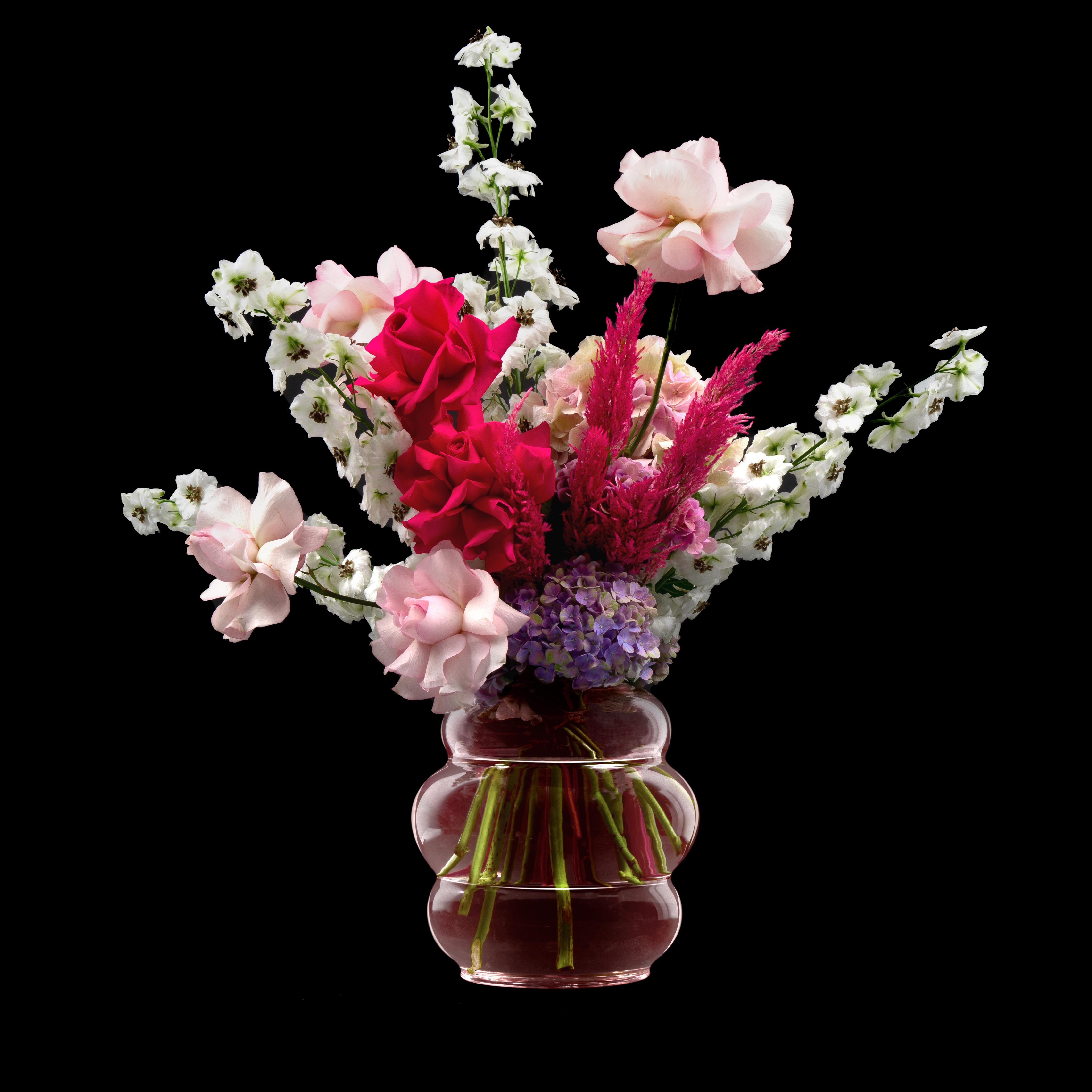 Tchèque MUSE XL Rubine : vases en verre de Bohème aux courbes uniques en vente