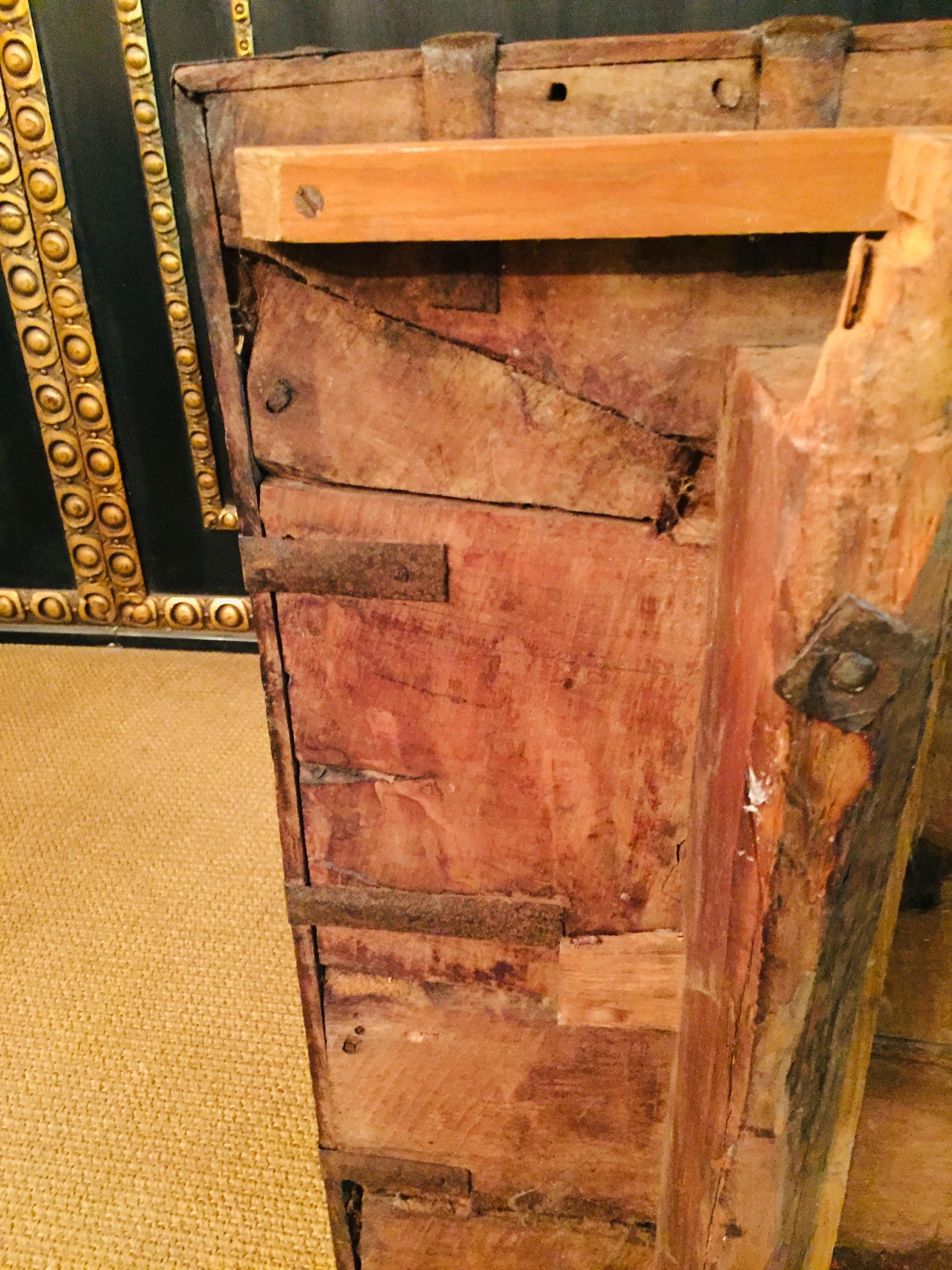 Museale Antique Flat-Top Chest, circa 16th-17th Century 9