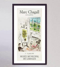 Affiche originale du Musée de Limoges, par Marc Chagall, 1980