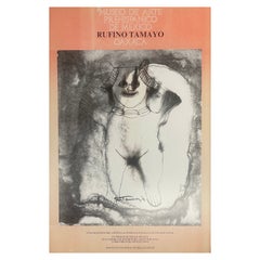 "Museo de Arte Prehispanico de Mexico" Oaxaca Poster Signed by Rufino Tomayo