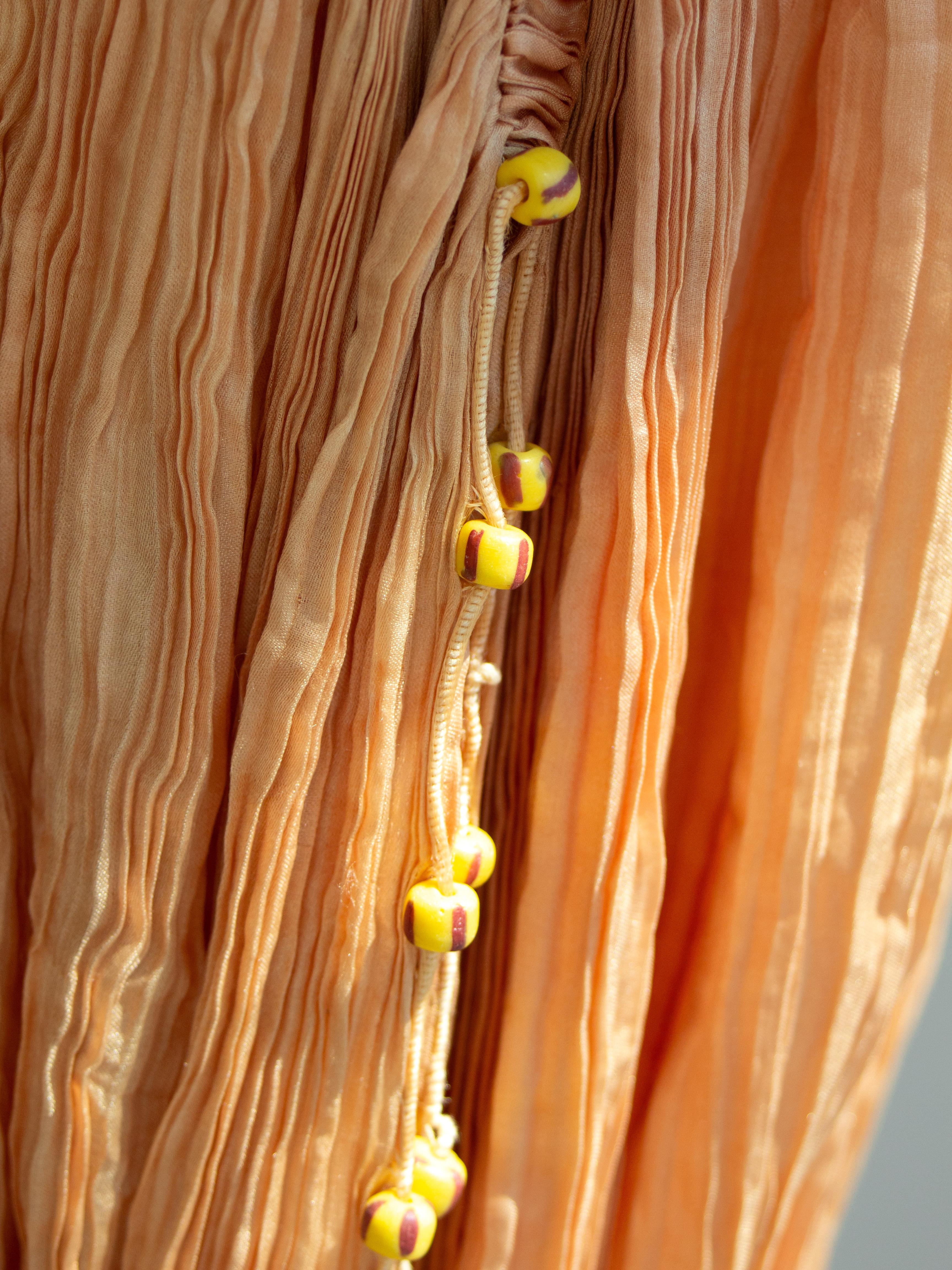 Museum 1920s Mariano Fortuny Delphos Amber Gold Pleated Silk Murano Gown For Sale 10