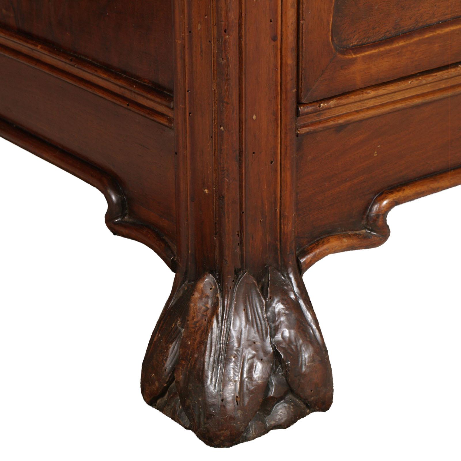 Hand-Carved Art Nouveau, Wardrobe , Chest of Drawers by Vincenzo Cadorin Venezia in Walnut  For Sale