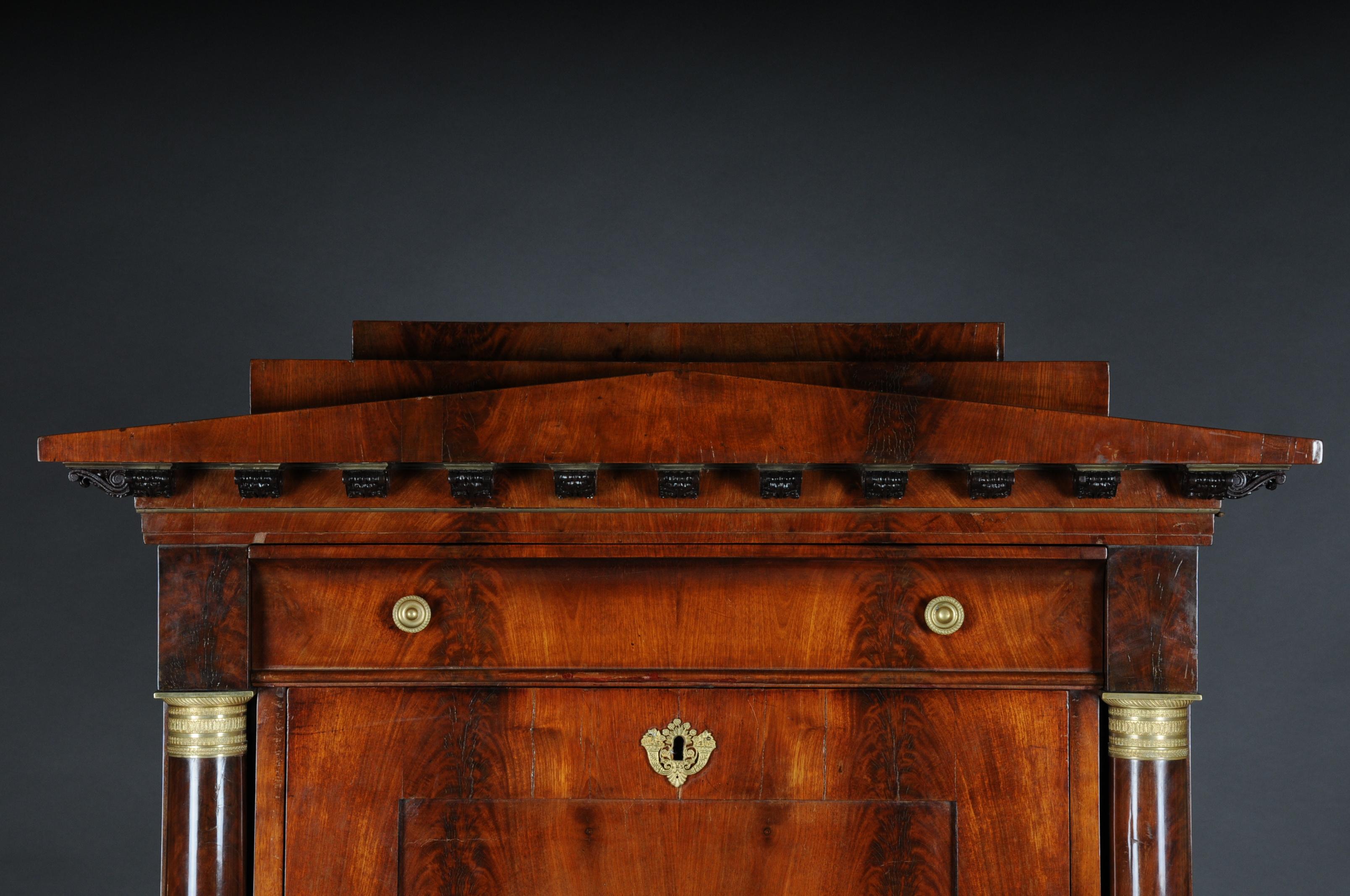 German Museum Biedermeier Secretary Signed by Adolph Friedrich Voigt, circa 1825 For Sale