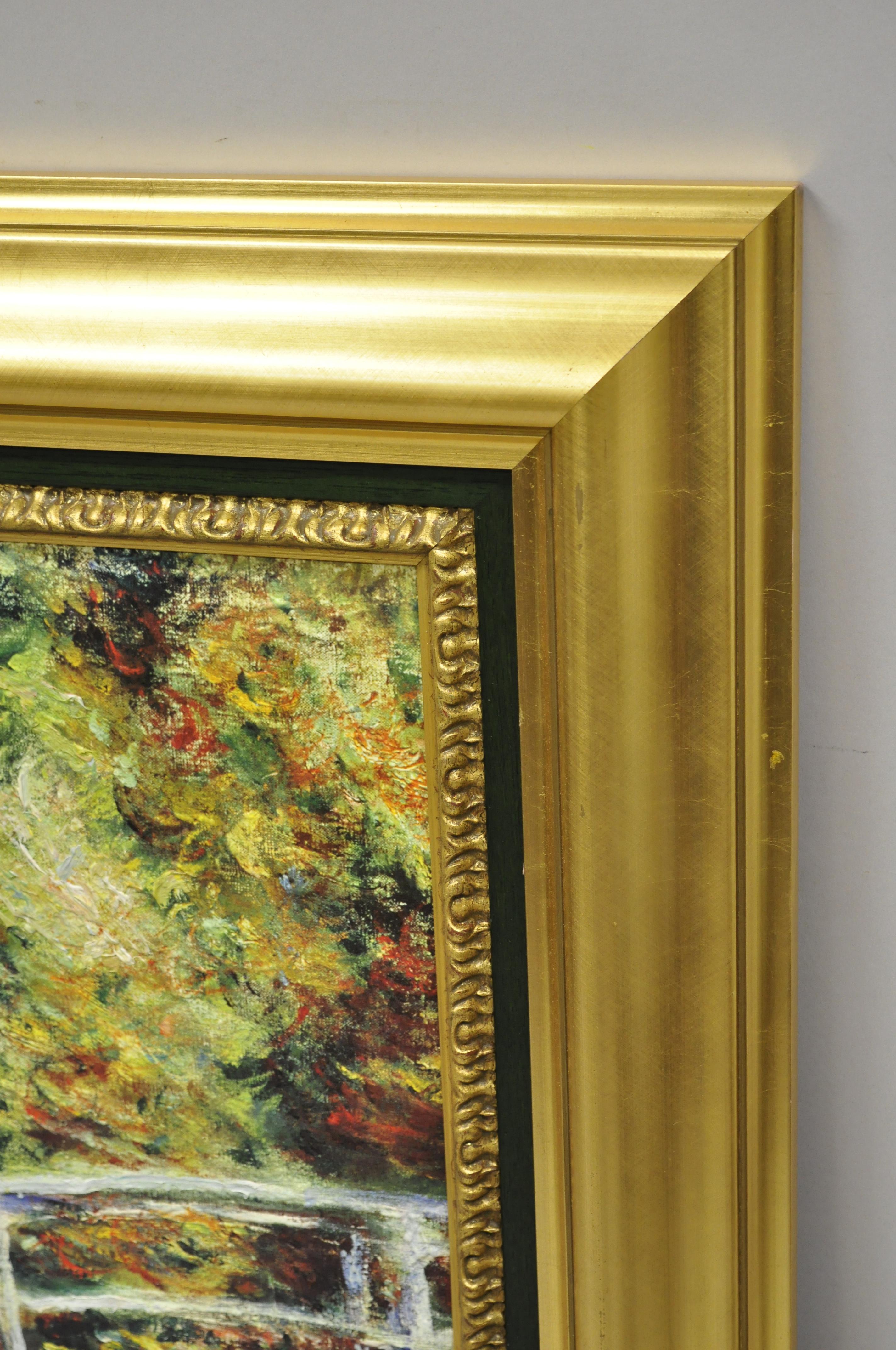 Canvas Museum Brushstrokes Claude Monet Japanese Bridge Waterlily Pond Painting
