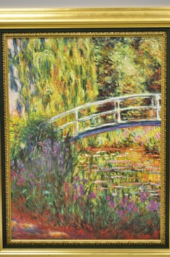 Museum Brushstrokes Claude Monet Japanese Bridge Waterlily Pond Painting