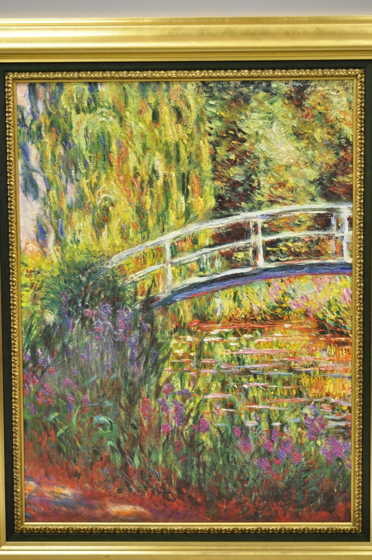 Museum Brushstrokes Claude Monet Japanese Bridge Waterlily Pond Painting At 1stdibs
