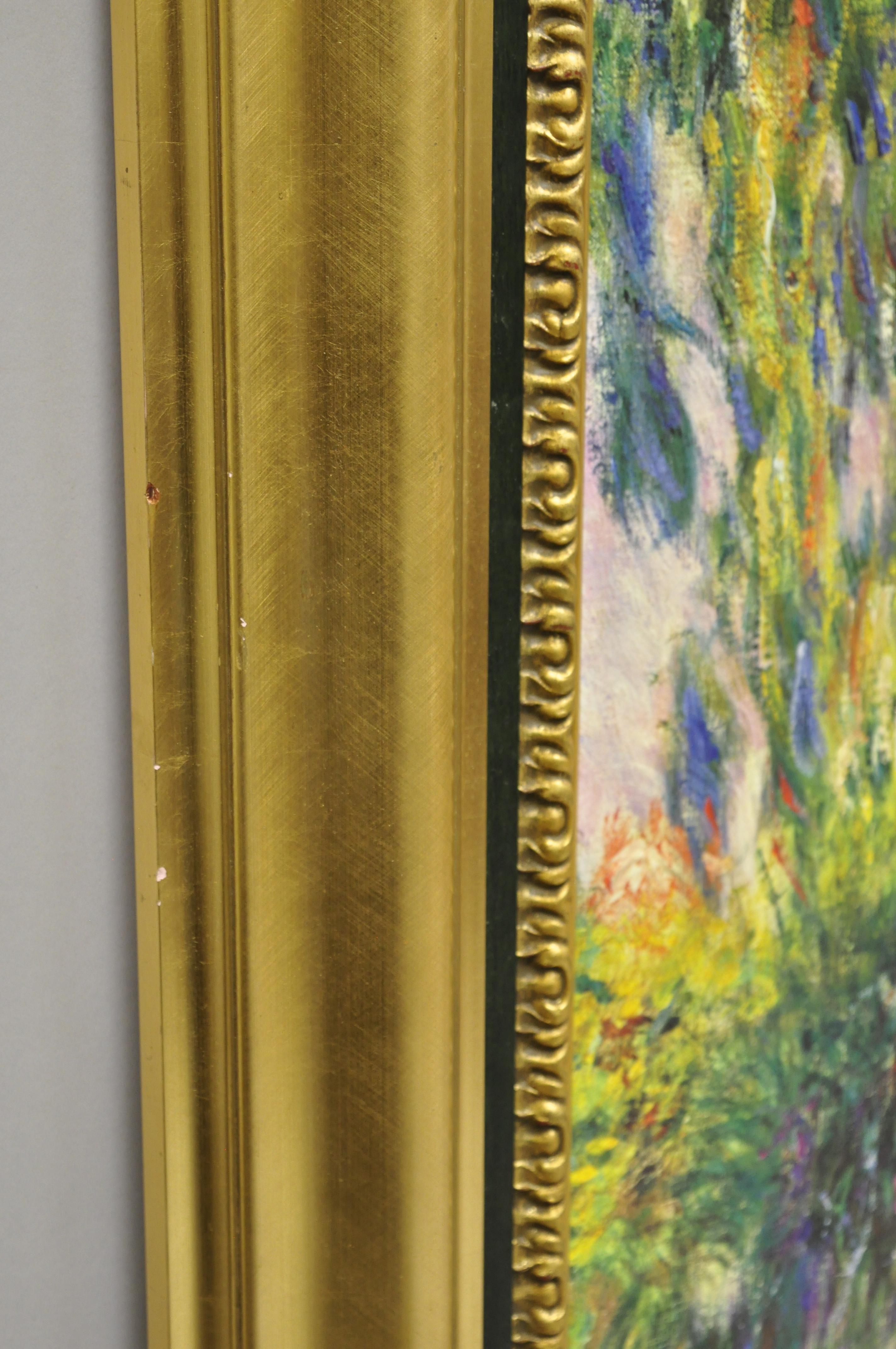 Oiled Museum Brushstrokes Claude Monet Japanese Bridge Waterlily Pond Painting