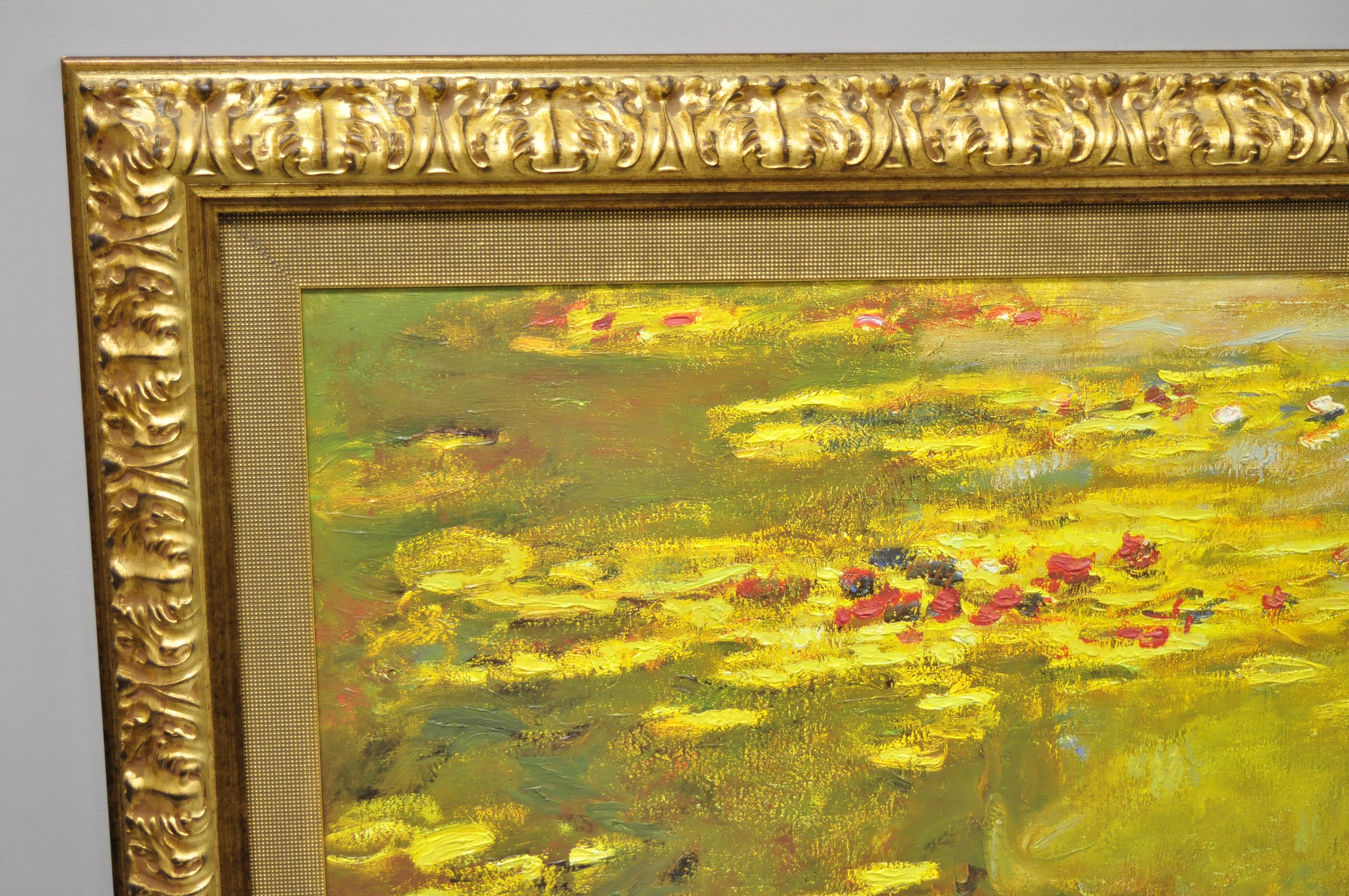 Oiled Museum Brushstrokes Collection Claude Monet Pond of Water Lilies Oil Painting