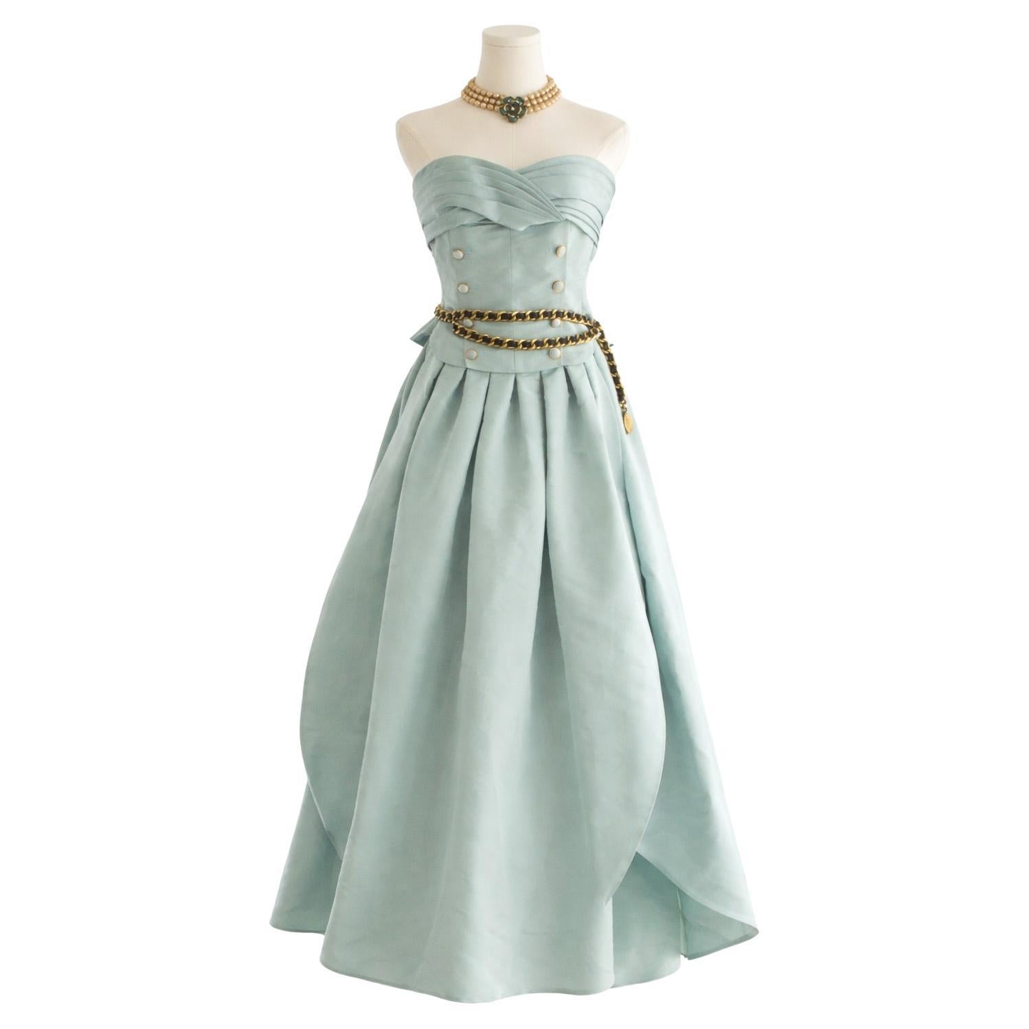 Classic Chanel Formal Wear Attributed To House Of Chanel Evening Dress  French The